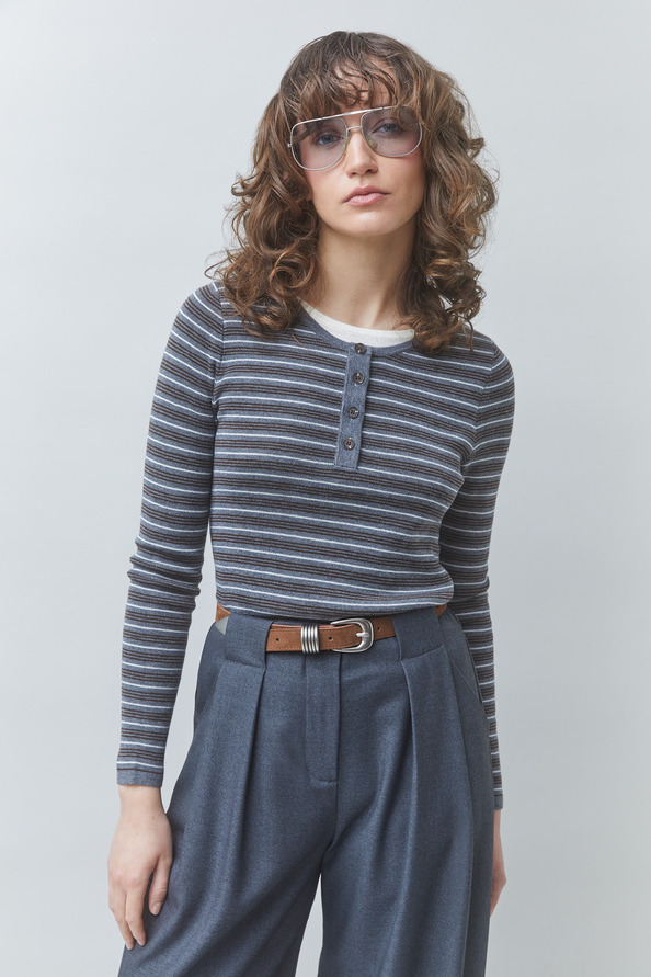 PANDOLI Striped thin jumper