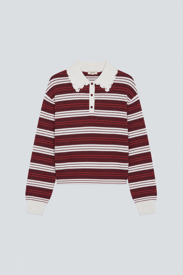 PREGO Striped polo jumper
