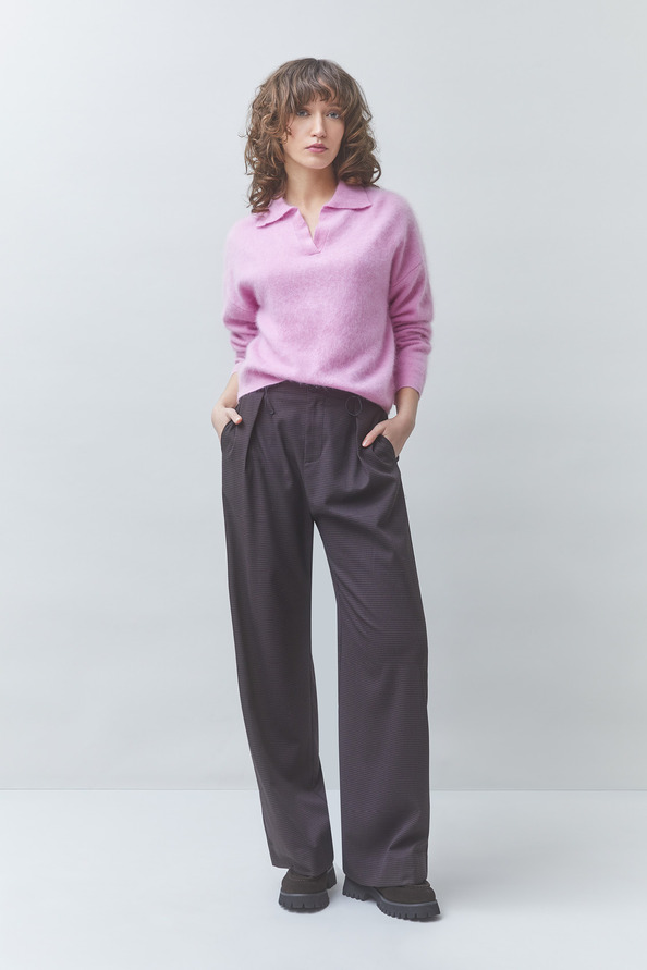 PADOMA Plain pink wool jumper