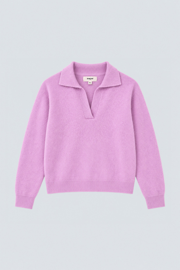 PADOMA Plain pink wool jumper