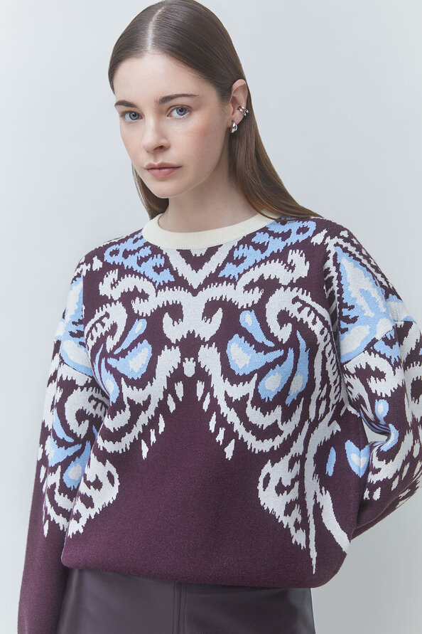 PAVARO Fancy jacquard jumper