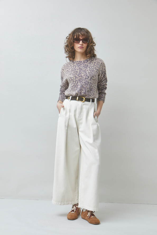 PLEOL Leopard-print mohair jumper