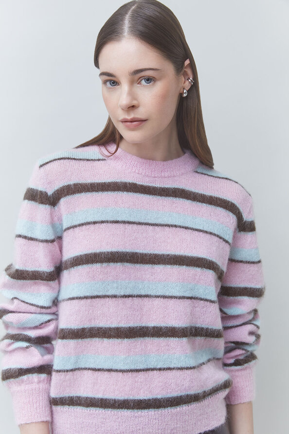 PRIORIS Mohair wool striped jumper