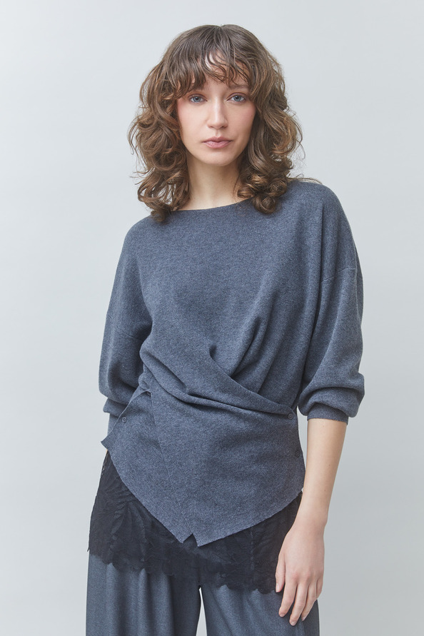 PHILY Asymmetrical-cut carbon jumper