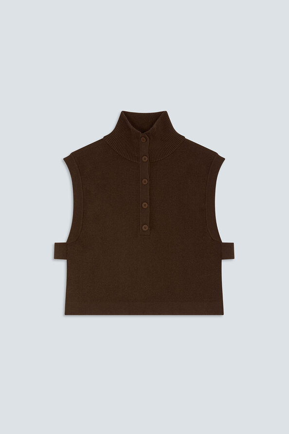 PACOMI Short, button-up sleeveless jumper