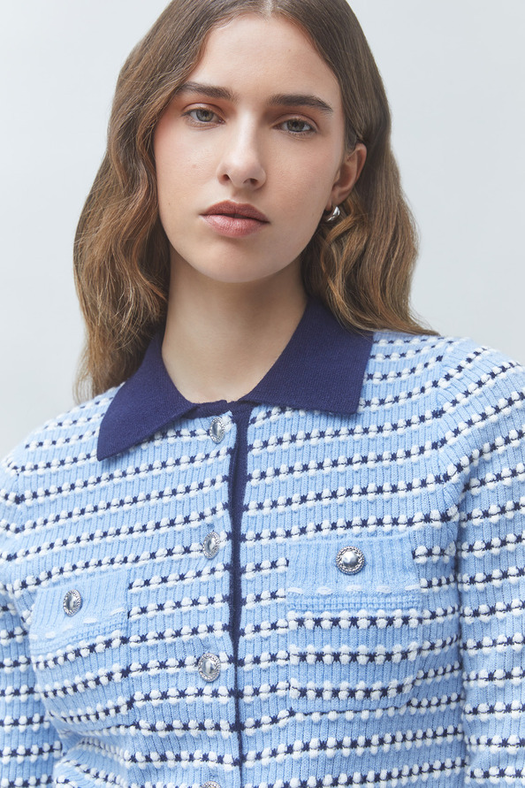GUALEM Fantasy striped cardigan