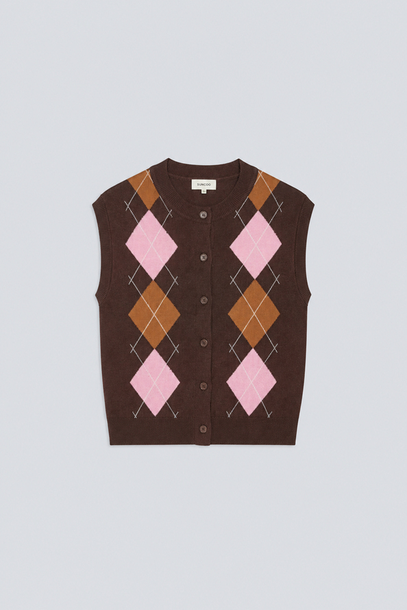 GAVRINO Fancy sleeveless cardigan