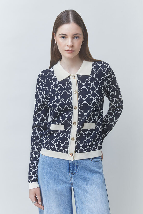 GEMARY Fancy patterned cardigan