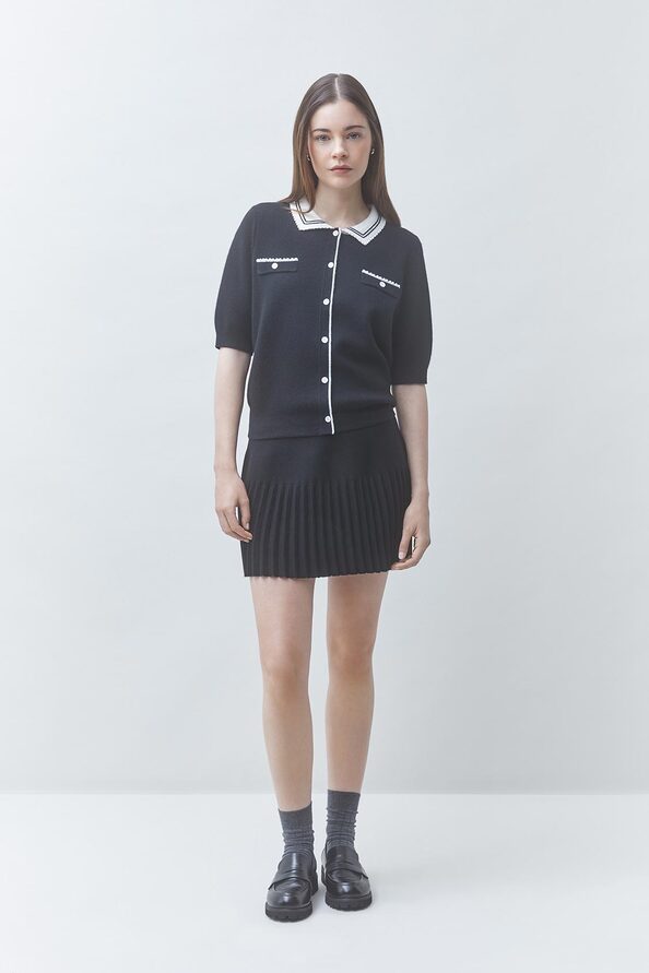 FALDA Short pleated skirt